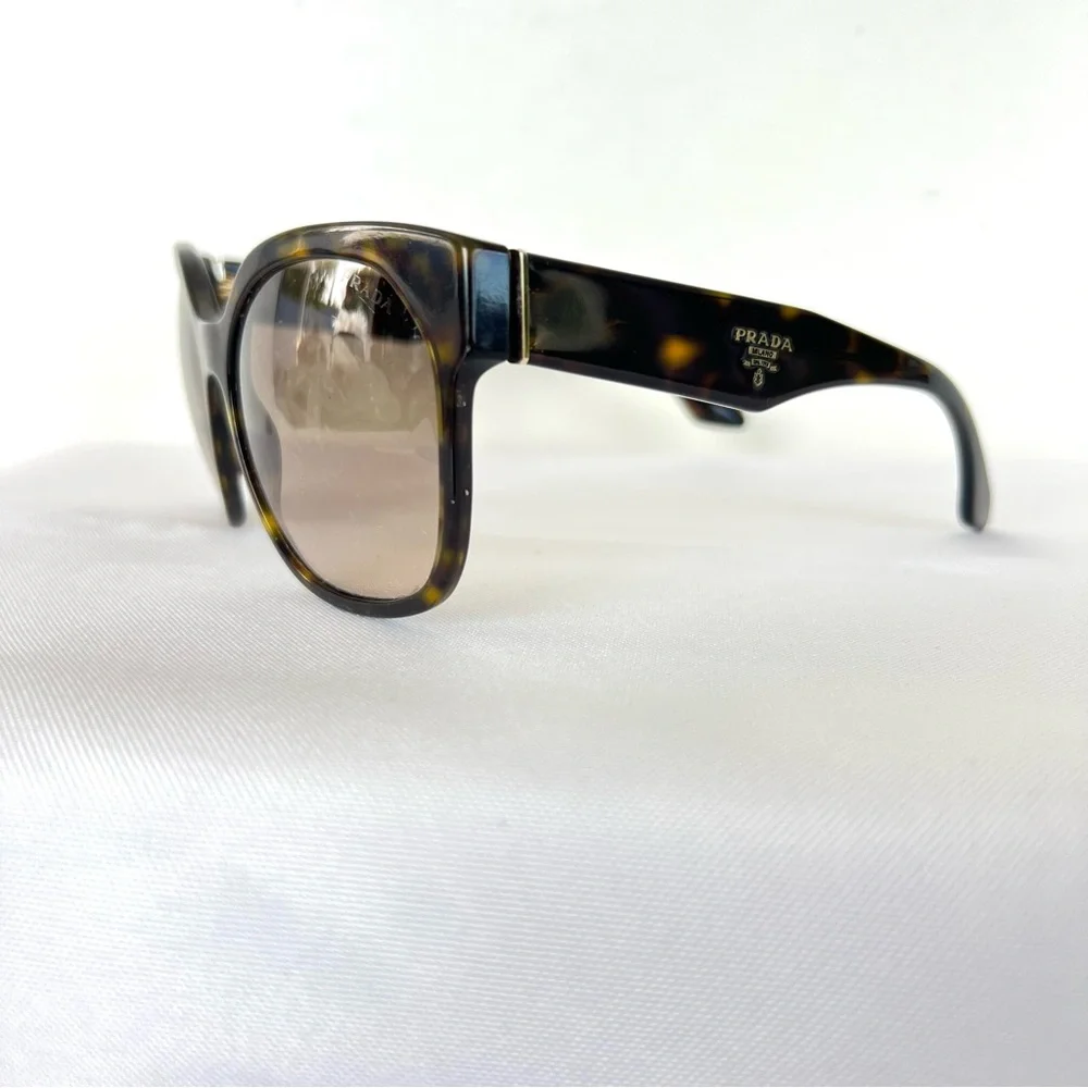 PRADA PR 10RSF-2AU3D0-57 Brown Gradient Lenses Cat Eye Havana Frame Sunglasses
